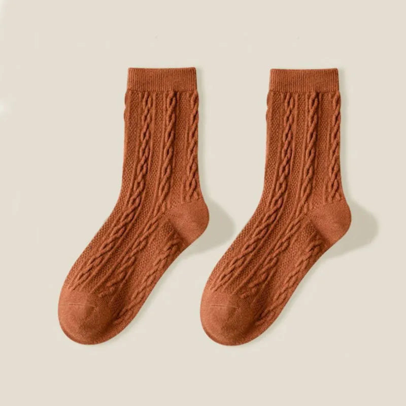 Chaussettes Longues Vintage Femme – Coton