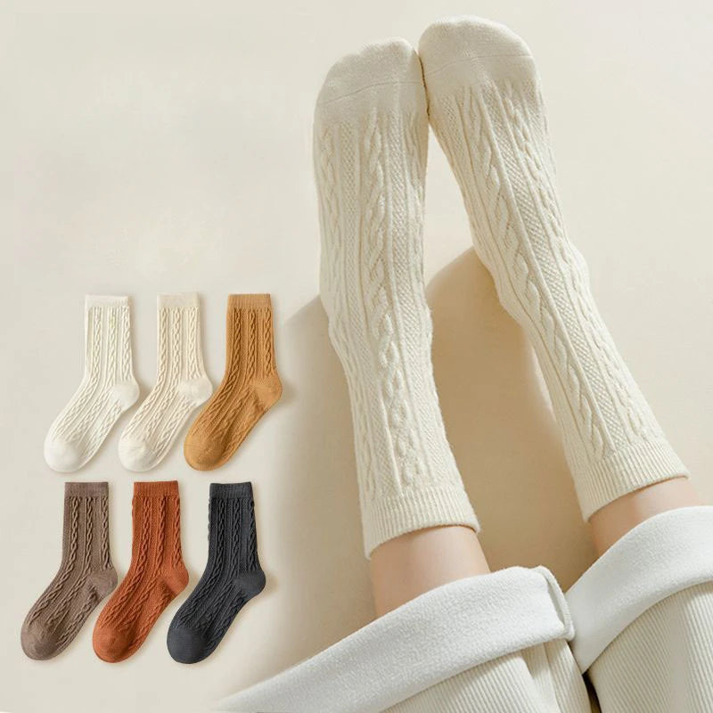 Chaussettes Longues Vintage Femme – Coton