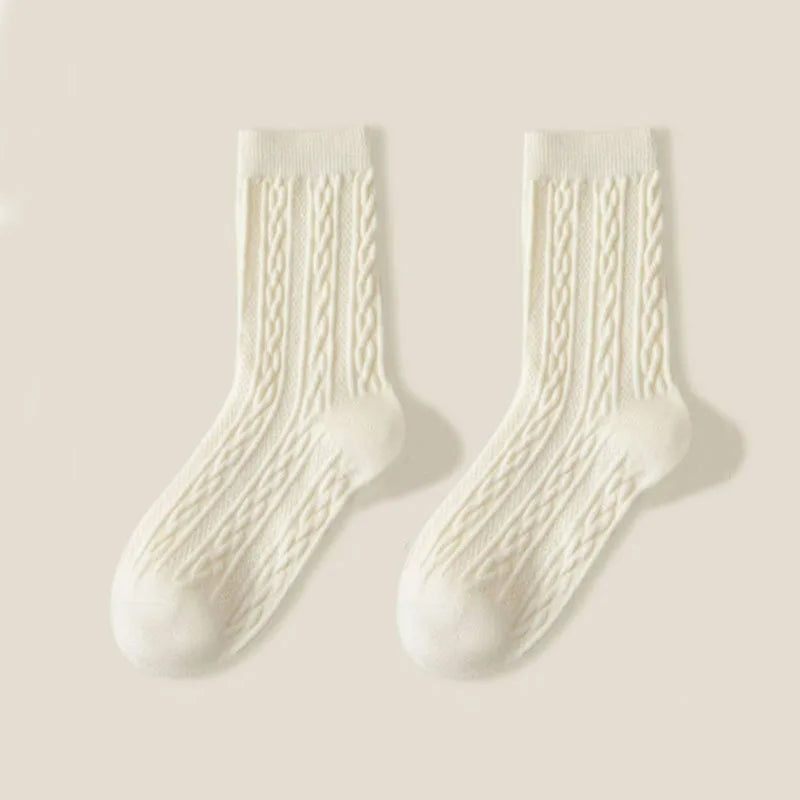 Chaussettes Longues Vintage Femme – Coton