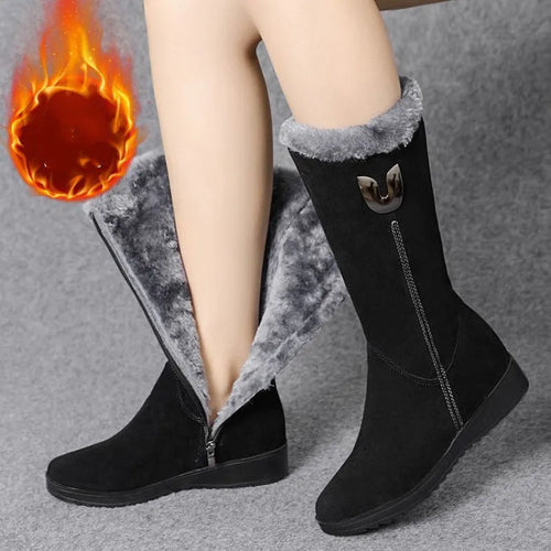 Bottes Haute Hiver Femme Confort